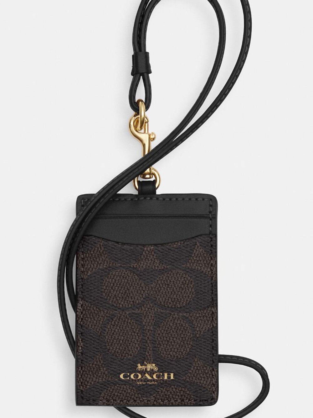 Coach  Id Lanyard In Signaure Canvas